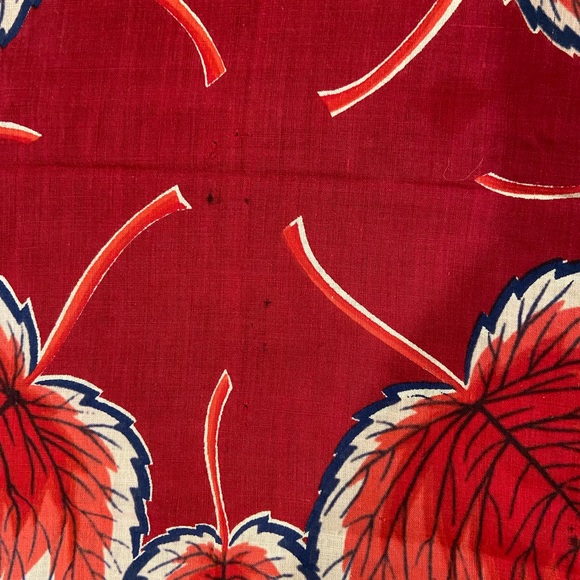 Brilliant Red, White, and Blue Leaf Handkerchief - Picture 3 of 7
